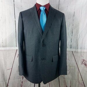 Mantoni Super Fine 44R Wool 2 Button Gray Suit Blazer Jacket